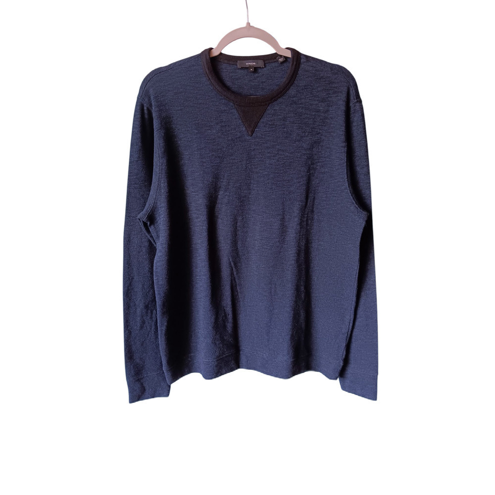 Vince Men's Crewneck Sweater Heathered Blue Size Medium